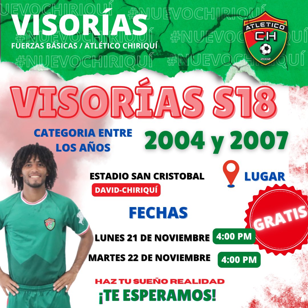 🔥 ATENCIÓN DAVID🔥 
Después de una corta gira en nuestro territorio nacional, es el turno de nuestra hermosa ciudad. 
Si estás entre los años 2004 y 2007, déjanos decirte que te estaremos esperando en nuestro estadio San Cristóbal... 
¡VEN Y MUESTRA TU TALENTO!