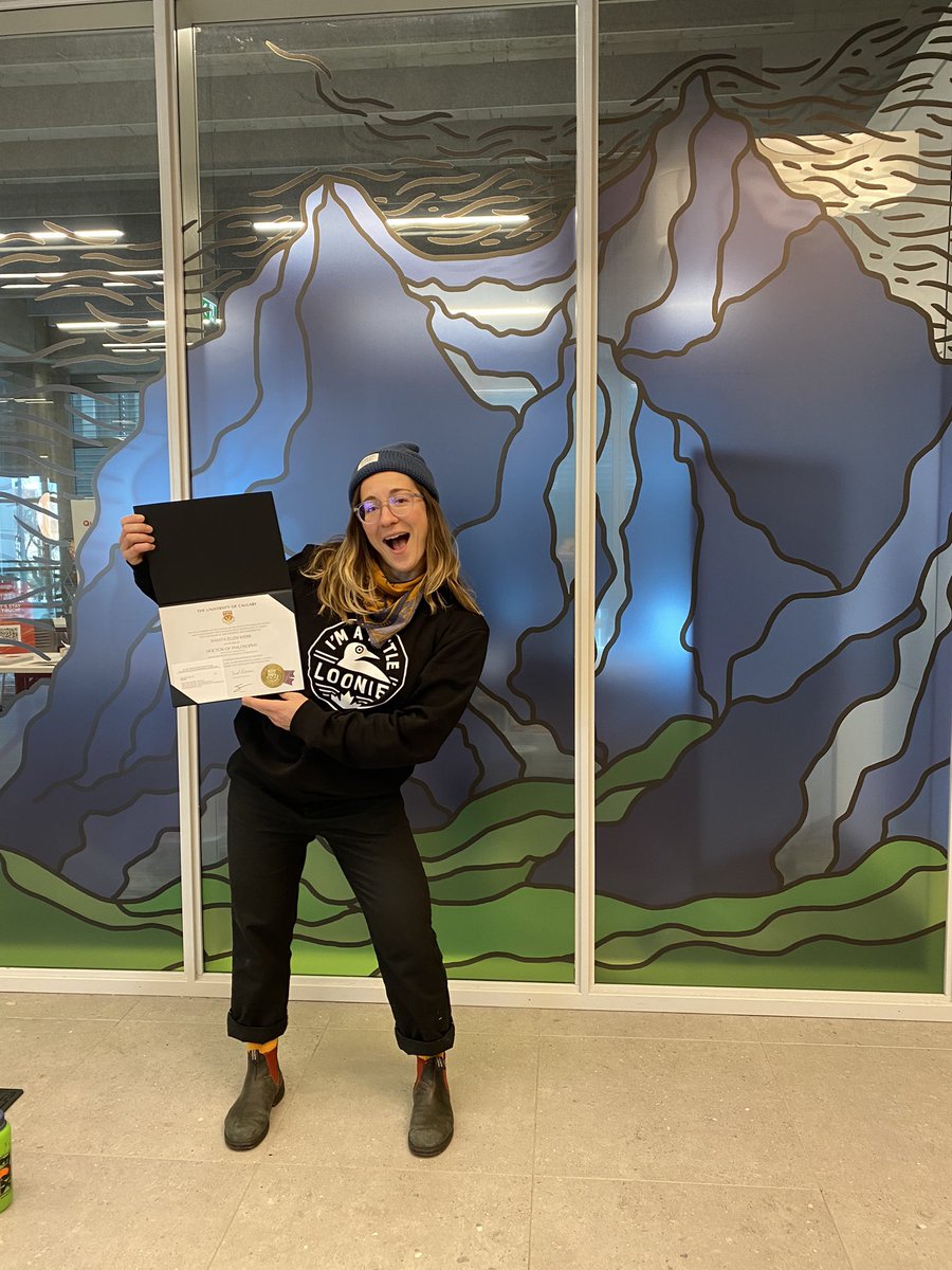 Not quite the full <a href="/UCalgary/">U Calgary</a> regalia, but a sweatshirt with a loonie reference, Blundstones, and a <a href="/campbrandgoods/">Camp Brand Goods</a> toque feels pretty appropriate for the day I pick up my doctoral degree in Alberta. #PhD #PhDone