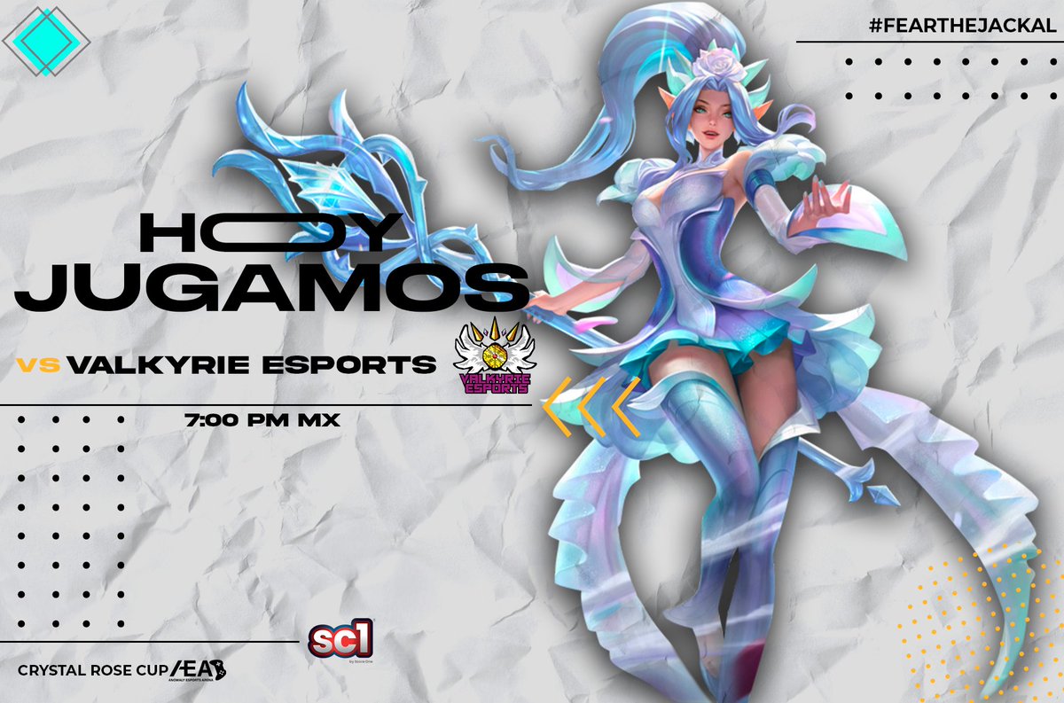 🐶| ⚡LEAGUE OF LEGENDS
¡GAMEDAY!
Hoy nos enfrentamos contra las tetracampeonas <a href="/Vlk_Esports/">Valkyrie Esports</a> en la Crystal Rose Cup! No se lo pierdan a las 7:00PM Hora CDMX a través de 
twitch.tv/anomalyesports…
¡Que se vea el apoyo ⚔️E J É R C I T O⚔️ en las redes sociales!
#GoANS #FearTheJackal