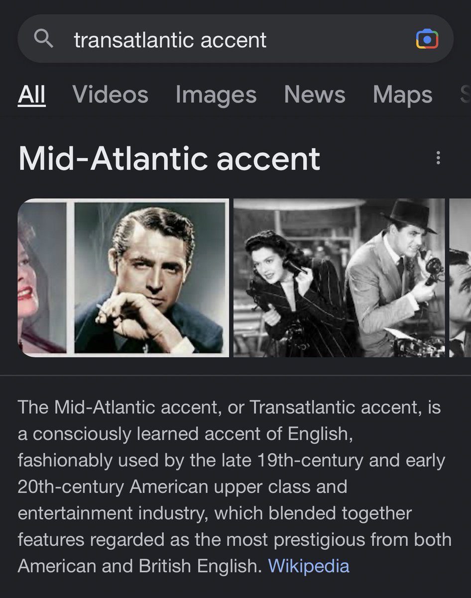 CaughtIn144p's tweet photo. @SaNakko_ @fasc1nate I’m pretty sure it’s called a transatlantic/mid-Atlantic accent https://t.co/e3LoXmjJKZ