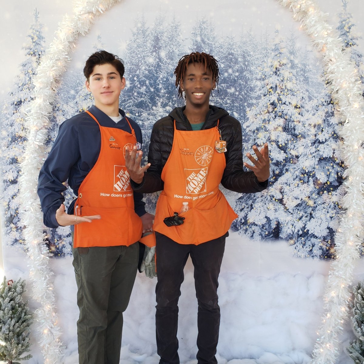 A little look at the 6820 Winter Snow Globe photo area! Getting associates and customers ready for the Christmas Season!