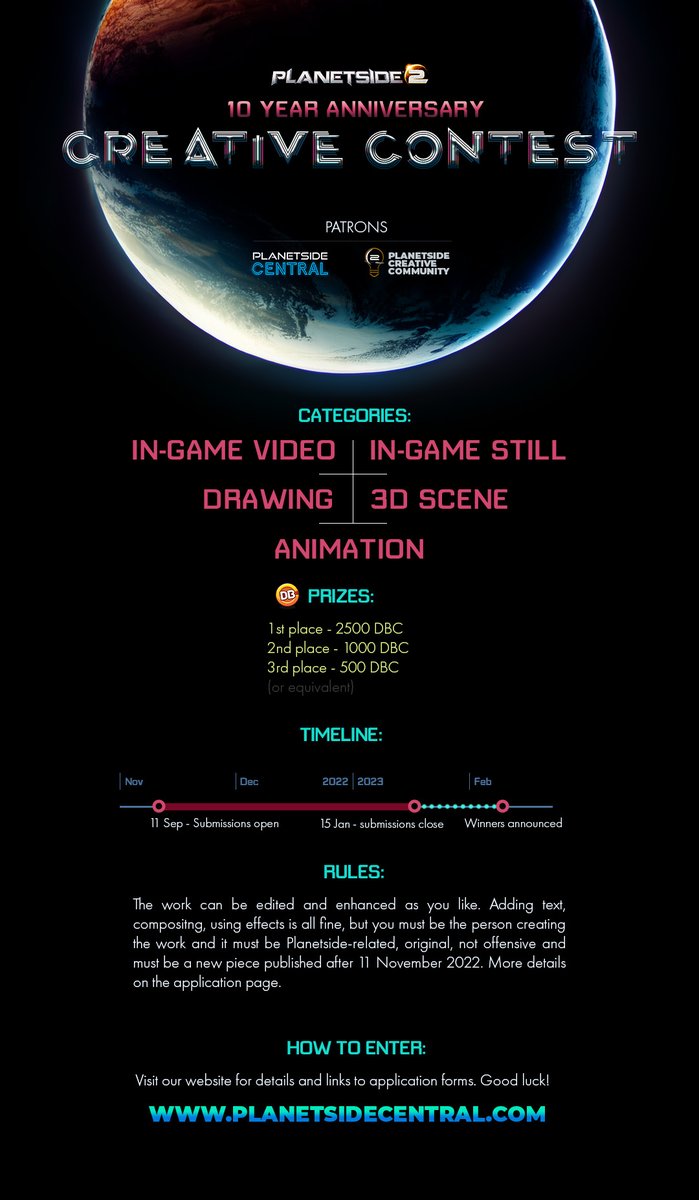 PS2Central's tweet photo. The 10 year anniversary update with enhanced graphics is here - all you need to create amazing videos for our creative contest (but there are other categories too!)
https://t.co/ESV96fnb8C
@planetside2 @WrelPlays @ALapidis @DBG_Bishop @CAMIKAZE78 @CMDRCyrious @StarcraftWinter https://t.co/lOTtsobFPj