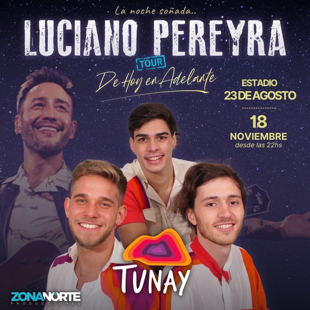 tunayoficial's tweet photo. Que emoción y que honor participar de este tremendo show 🙌

Llega a Jujuy "La noche soñada" y tenemos el enorme placer de acompañar a un artista tan talentoso como @LucianoPereyra 

📍 Estadio 23 de Agosto
🗓️ 18 de noviembre https://t.co/16odQMJROV