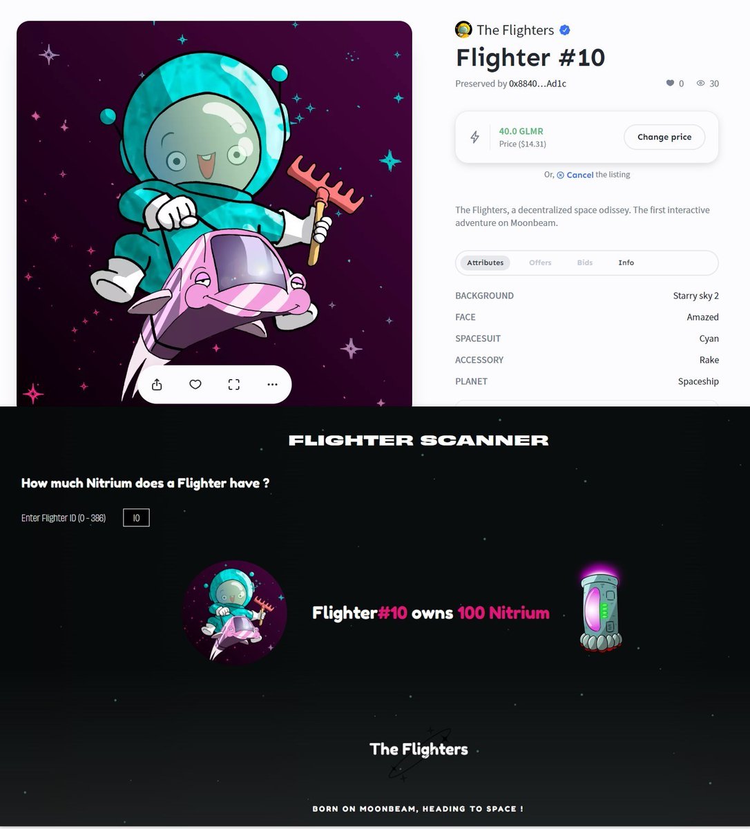 TheFlighters's tweet image. 🚨 Let's spice up the race 🏁

 🎲3 picked at random from the top 5 leaderboard! 

👀the Nitrium scanner revealed that some Flighters are on sale and have Nitrium... a good shortcut to be in the top 5!

tofunft.com/nft/moonbeam/0… 

 #Giveaway #Moonbeam #comicsNFT