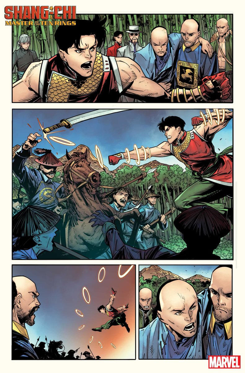 Shang-Chi goes back in time and witnesses a new side of his father, Zheng Zu. 💥 See the full preview for 'Shang-Chi: Master of the Ten Rings' #1, on sale January 4: bit.ly/3EJh5ci