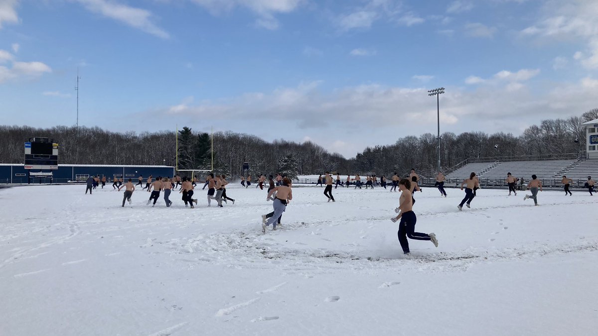 Cougars love the cold. 
Field Dedication Thursday 