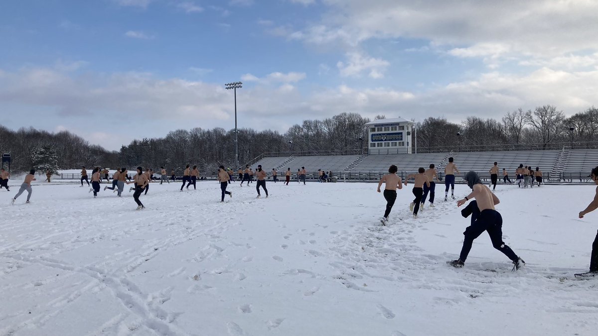 Cougars love the cold. 
Field Dedication Thursday 