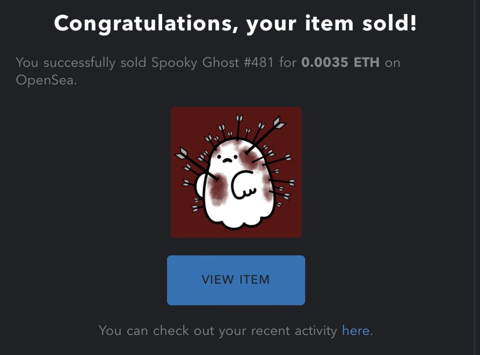 SpookyGhostNFT's tweet photo. 🤍SOLD SOLD SOLD🤍

Spooky Ghost meet soulmate💕 Thank you for supporting dear @chokobolastudio my friend😘 

I hope you like free ghost❤️

I sent you November SFCC
You will in the next rouleete list💛💛

Thank you so much🥹💛

#NFT #SpookyFactory https://t.co/J8r8OF8uIq