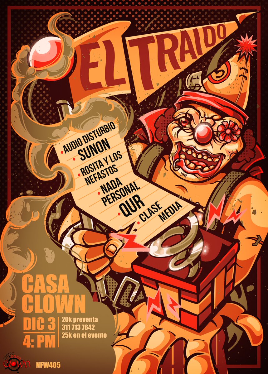 No estábamos muertos, andábamos de parranda (?) Diciembre 3 ÚLTIMO CONCIERTO DEL AÑO 🤟 Nos vemos desde las 4:00pm en el teatro Casa Clown junto a bandas increíbles 🔥🔥

Preventa 20k
Puerta 25k 
Entradas 🎟️ al interno o al 3117137642

¡Nos vemos gente!