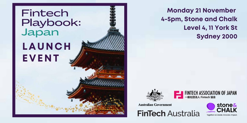 Today's five fintechs we have Open Finance Advisors, Wagepay, Bridgit, Wisr, and tiiik.

Also, keep an eye out for the upcoming launch of Fintech Playbook Japan. fintechaustralia.org.au/event/fintech-…