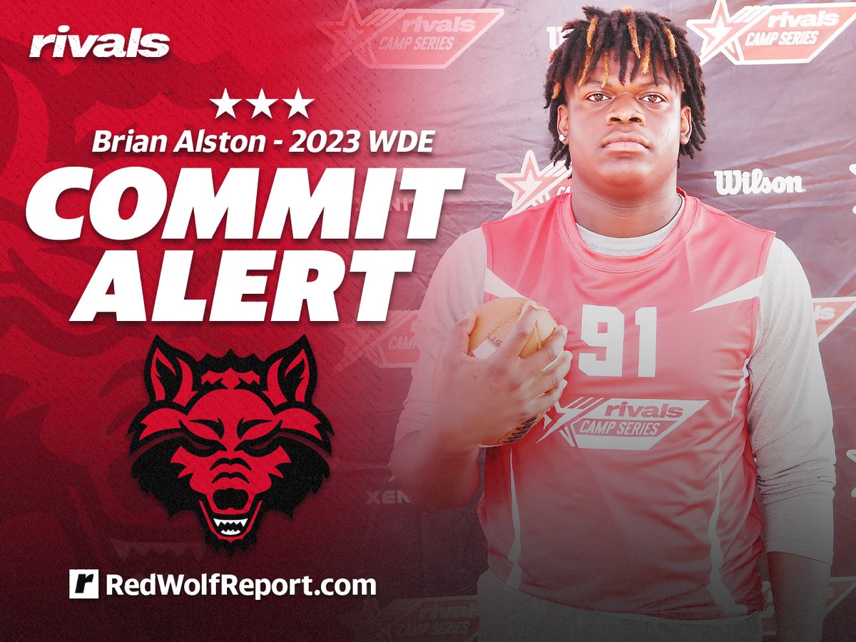 Breaking: Alabama three-star 2023 DE Brian Alston <a href="/Brian17Alston/">Brian Alston</a> commits to Arkansas State 

“It was the continuous love, not about chasing the bigger schools. I was seeing where I fit and going off the relationships I had built.”
n.rivals.com/news/alabama-t…