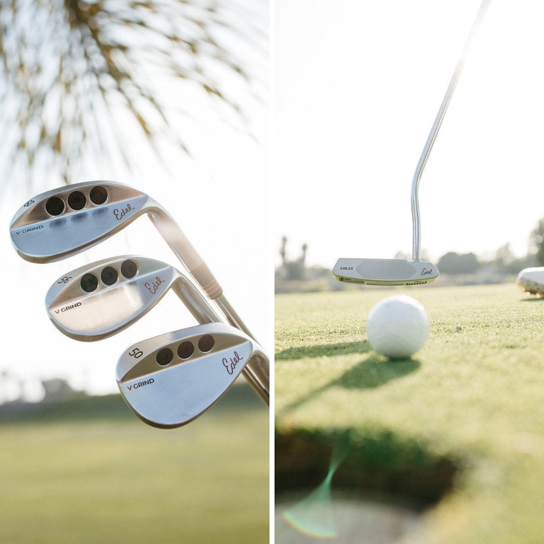 EDELgolf's tweet photo. Looking for a short game savior? Look no further. Expertly crafted for you from the ground up, our #SMSWedges and #EASPutters have your name written all over them. โณ๏ธ๐๏ธโโ๏ธ
#edelgolf #teamedel #shortgame #lowerscores https://t.co/hyIqqggzbN
