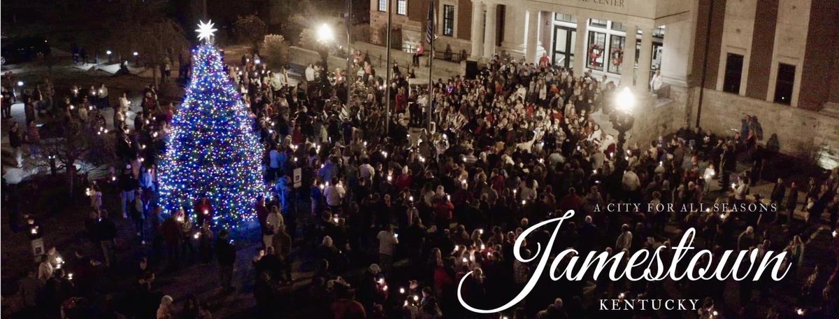 RCCelebrates's tweet photo. Today is the day! As we get ready for tonight's Christmas on the Square Celebration, we want to thank the City of Jamestown, Kentucky. In 2017 when we asked the city if we could invite the entire community to light a tree on the square, they said yes and even provided the tree. https://t.co/yLX7TEK7nD