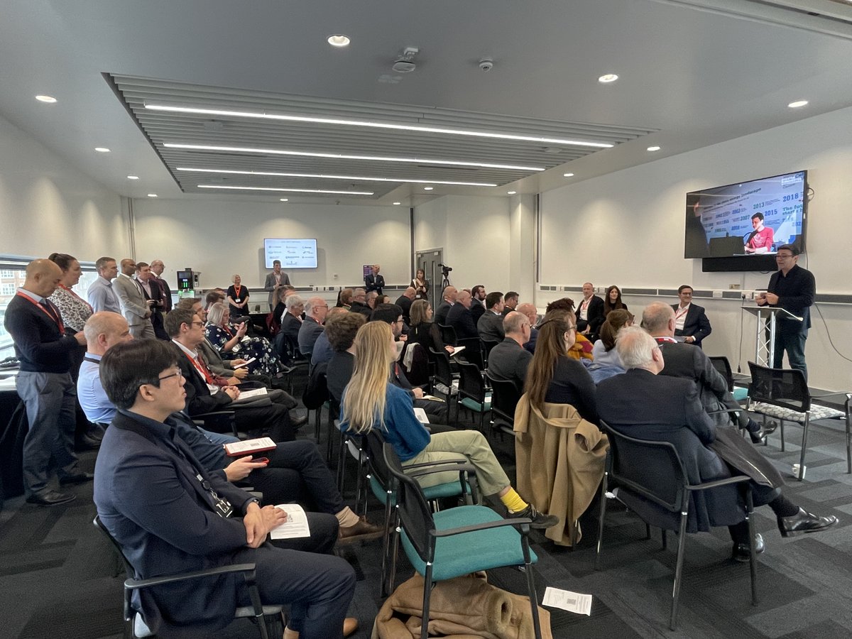 Inspiring stuff from <a href="/MayorofGM/">Mayor of Greater Manchester</a> Andy Burnham at a packed #GEIC Marketplace today, speaking at the signing of an MoU with <a href="/innovateuk/">Innovate UK</a> @KTNUK on Innovation Greater Manchester - a multi-billion-pound programme to maximise skills and innovation for the region and wider UK plc.