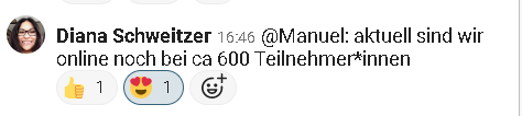 noch 600 TN am späten Freitag um 16:48 bei der T4AT:
- Danke an <a href="/t4at_conference/">Tools4AgileTeams</a> für die Orga - ich komme wieder nächstes Jahr ... #T4AT