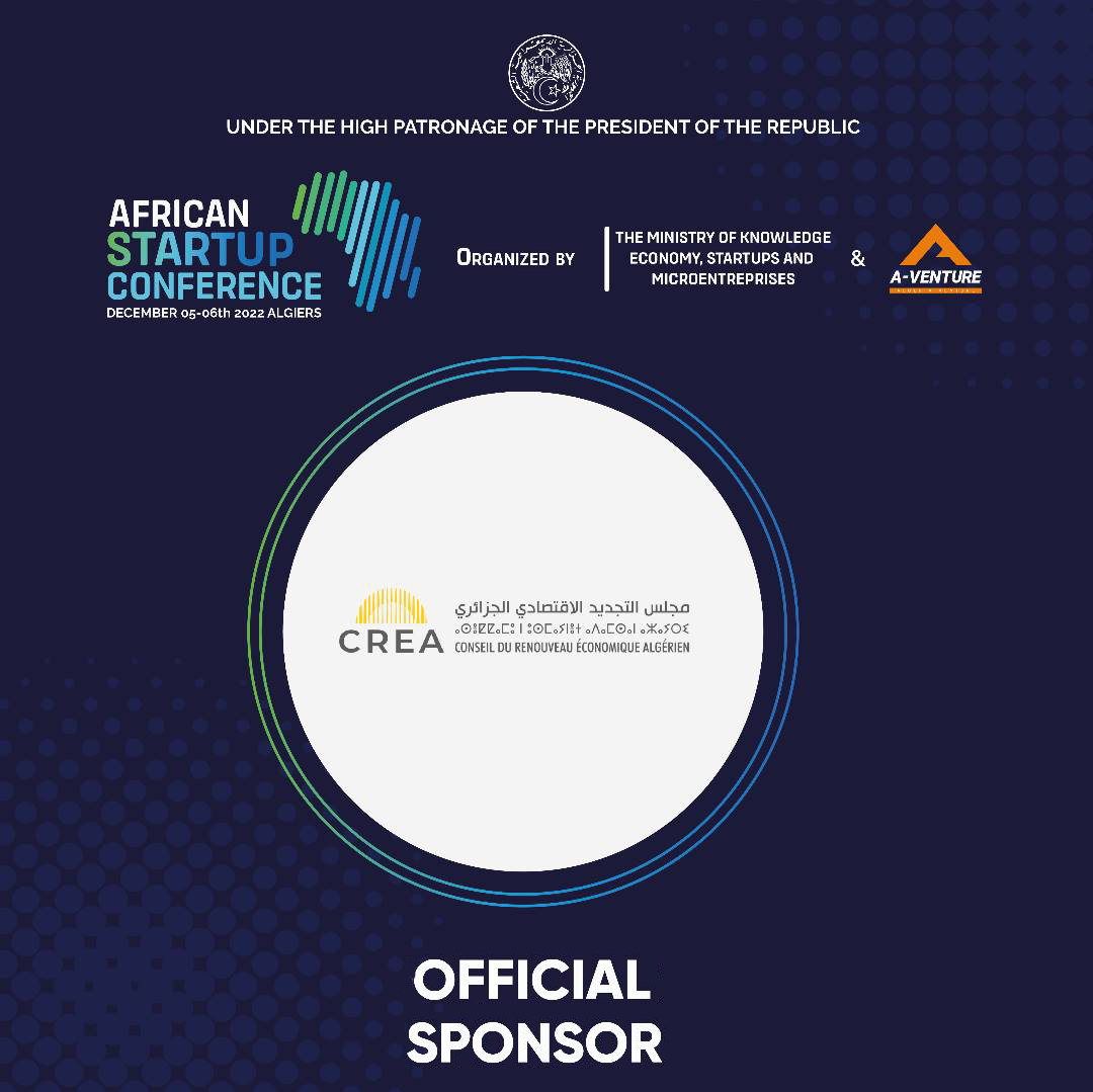 Meet our Official Sponsor: CREA

Stay tuned to know everything about the African Startup Conference: Panels, Speakers, Hackathons, Startups, Countries leaders... and a lot more about the first edition of the African Startup Conference  in Algiers at the CICA on December 5th &amp; 6th