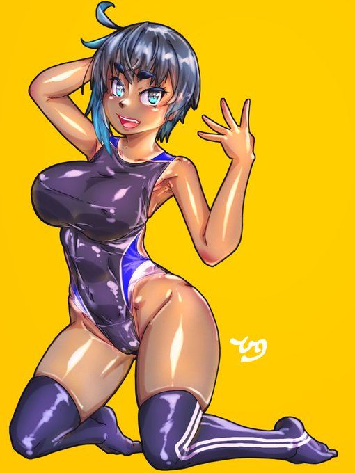 競水ニーソスタイルの蓮歌、こないだ下描きを
上げたっきりでしたがやっと完成しました!
#九嶺蓮歌 