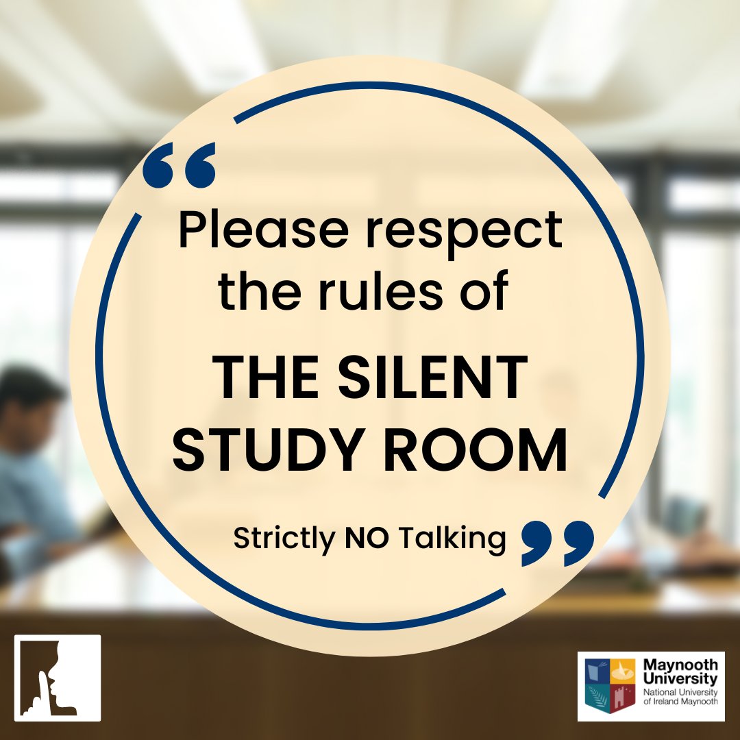library_MU's tweet photo. Please respect the rules of the Silent Study Room - strictly NO talking. You will be asked to leave if you do not comply. #silentstudy https://t.co/lmF6JJSwaw
