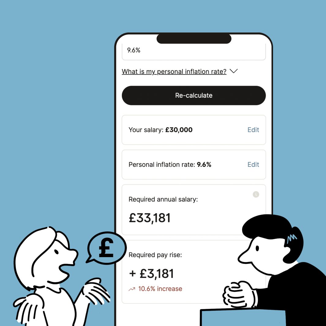 get_nous's tweet image. Inflation is at a 40-year high, driven by the rising cost of food &amp;amp; energy.

But despite having to spend more, wages haven't kept up – meaning people are facing real cuts to their pay.

We’ve built a tool that works out what pay rise you’d need to keep up. nous.co/payrise