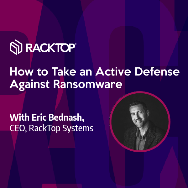 <a href="/ericbednash/">Eric Bednash</a>, CEO of RackTop Systems, will lead the session, “How to Take an Active Defense Against Ransomware,” at the <a href="/Gartner_inc/">Gartner</a> IT Infrastructure, Operations &amp; Cloud Strategies Conference 2022. hubs.li/Q01tkmgd0 #GartnerIO
