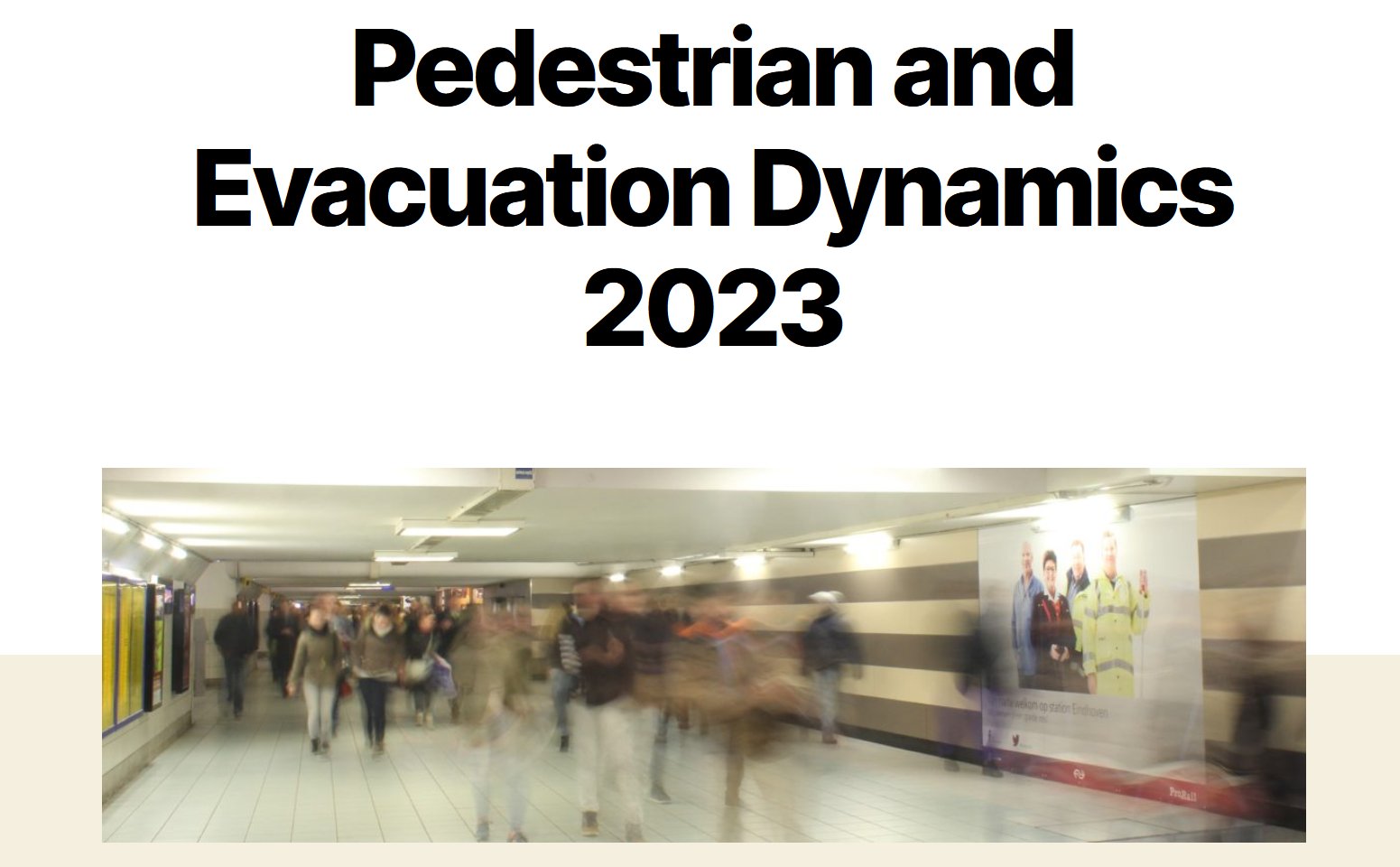 PED23 on Twitter "Pedestrian and Evacuation Dynamics Conference 2023