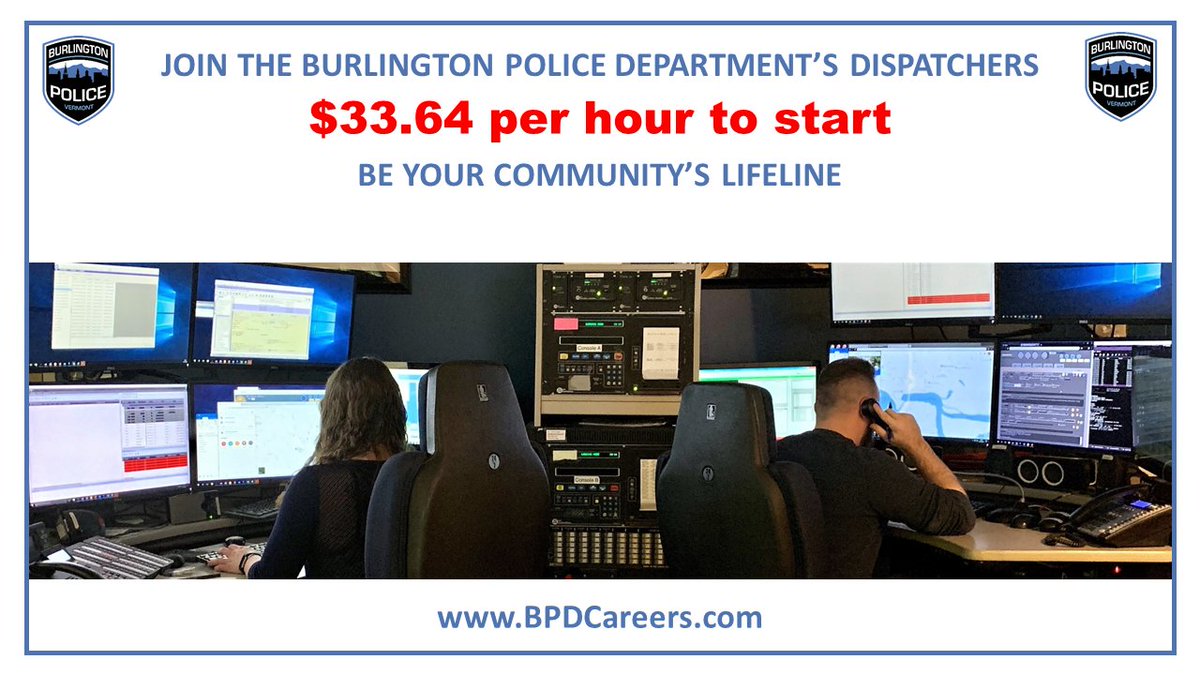 The BPD is hiring dispatchers! Be your community's lifeline.