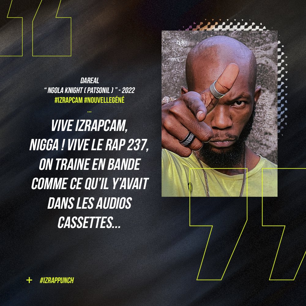 izrapcam's tweet photo. #izRapPunch 💥
@darealbluemagic sur « Ngola Knight » de @patson6l, dans la première playlist de rap camerounais via https://t.co/iYKcfQUvBD ou sur https://t.co/kpG16VCdS6 🔗
#izrapcam #rapcamer #nouvellegene #transhit https://t.co/XwzSY3MkAB