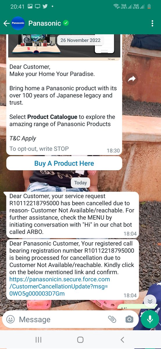 krishnasaigokul's tweet photo. @PanasonicIndia My service request is getting cancelled for their inability to find a solution. This is third time the service team is doing the same. Please accept your incapacity to discover a solution if you are unable to do so. https://t.co/OmIX1bjOQS