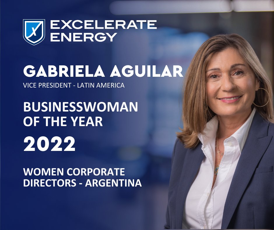 Excelerate_EE's tweet image. Excelerate Energy is proud to congratulate our VP for Latin America Gabriela Aguilar for being recognized as “Businesswoman of the Year 2022” by WCD Argentina - Women Corporate Directors.