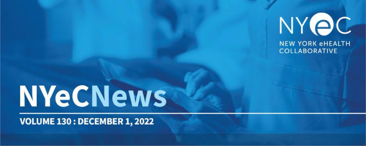 Out now! Read the latest NYeC Newsletter, with SHIN-NY updates from <a href="/BronxRhio/">Bronx RHIO</a>, <a href="/_myHeC/">HealtheConnections</a>, @Healthix, <a href="/Hixny/">Hixny</a>, <a href="/HEALTHeLINK/">HEALTHeLINK</a>, <a href="/RochesterRHIO/">RochesterRHIO</a>, and NYeC:  nyehealth.org/nyec-news-shin…