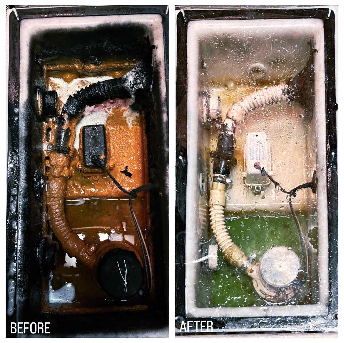 procaptstaffing's tweet photo. 🚿 Who doesn’t love a satisfying before &amp; after comparison? Check out this sparkling clean shower sump box!🚿

🔎 If you can’t remember the last time you got this cleaned, check out the services we have available on our website. We offer this as part of our monthly inspection!🔎 https://t.co/E5PHH2aVru