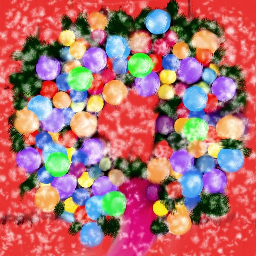 nick_watermn's tweet photo. "Christmas Wreath" by NickO 2015 #art #artist #ArtistOnTwitter #painting #paintingoftheday #nicko #digitalartist #digitalart #ipadimagination #ipadartist https://t.co/FhASkh3LvX