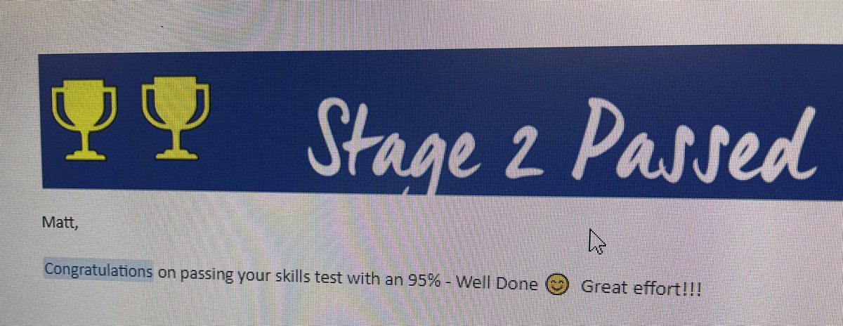Matthew Johnson (@mattjohnsonerac) on Twitter photo Happy to share that I passed my Stage 2 with 95%. Onto stage 3🤩 <a href="/pdcfc_/">Patrick</a> <a href="/JchristianU2/">Jess Christian</a> <a href="/ReyadErac/">Reyad</a> <a href="/EnterpriseDHar1/">Declan</a> <a href="/AbbyShardlow1/">Abby Shardlow</a> <a href="/SteveWrenU2/">Steve Wren</a> Happy to share that I passed my Stage 2 with 95%. Onto stage 3🤩 <a href="/pdcfc_/">Patrick</a> <a href="/JchristianU2/">Jess Christian</a> <a href="/ReyadErac/">Reyad</a> <a href="/EnterpriseDHar1/">Declan</a> <a href="/AbbyShardlow1/">Abby Shardlow</a> <a href="/SteveWrenU2/">Steve Wren</a>