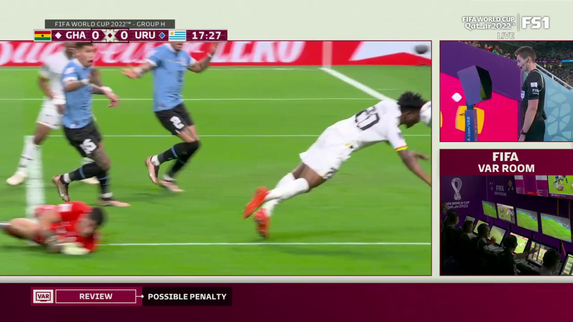 PENALTY

Ghana is awarded a penalty after this foul”