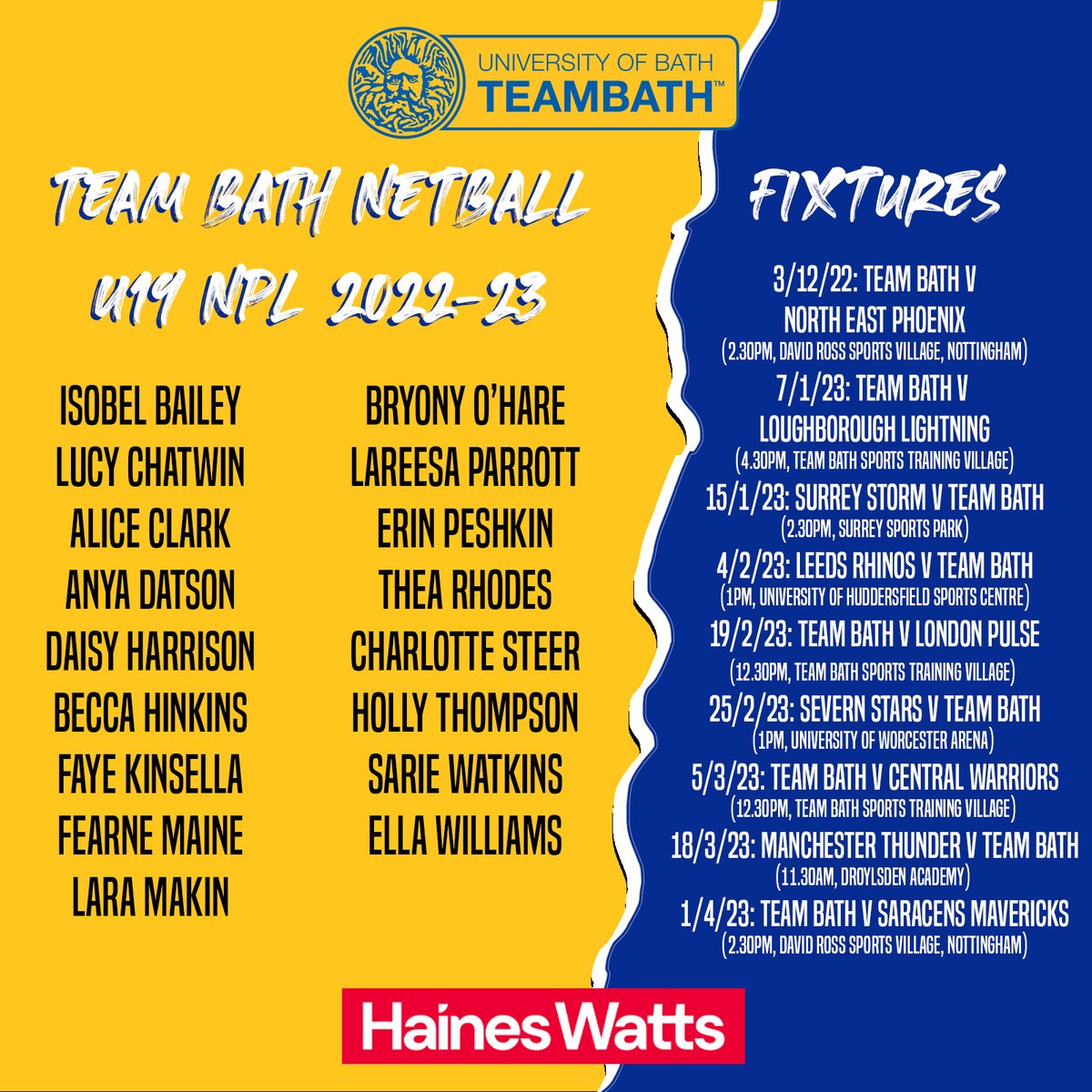 Team Bath Netball tweet media