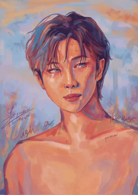 « light a flower, flowerwork »#IndigoByRM #btsfanart #RM 