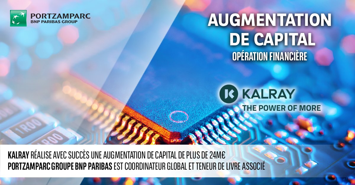 PortzamparcBNPP's tweet photo. [Actu Corporate]
@PortzamparcBNPP est fier d’avoir accompagné @Kalrayinc dans le cadre d’une #AK d’un montant de plus de 24M€
👉 Le CP ici : https://t.co/CEvizqbOTd
#Kalray #AK #finance #bourse #marchés #Technology #semiconductor #PrimaryBid https://t.co/5uBMv5Zo8c