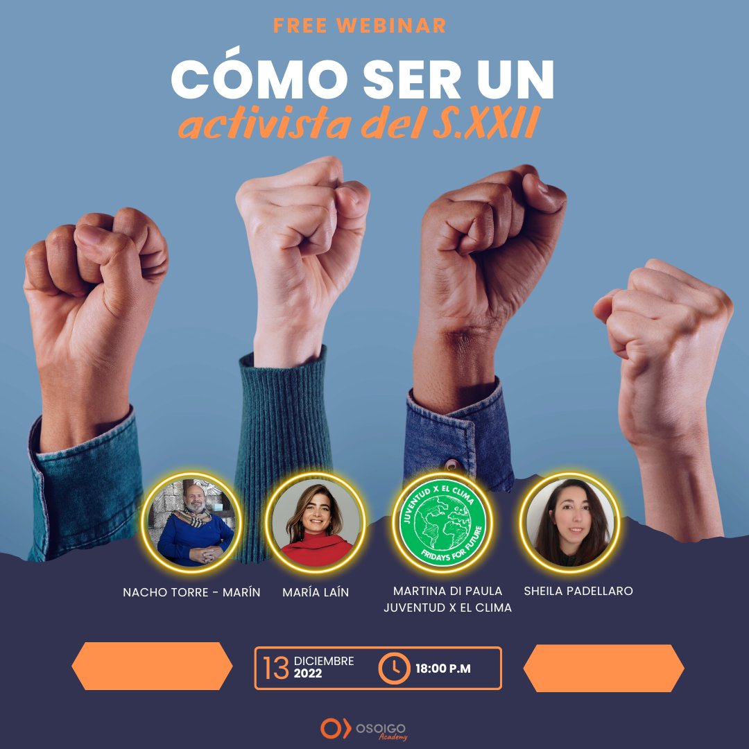 🗓¡Apúntatelo en la agenda! El martes 13 de diciembre a las 18:00H tenemos una cita.

Vamos a cambiar el mundo, ¿te unes?

¡INCRIPCIONES LIMITADAS!

Corre a reservar la tuya: eventbrite.es/e/entradas-com…