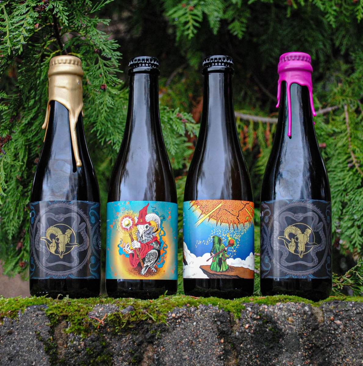 Our online shop opens today from 5pm!

Conjurer - A 7.1% sour with mango &amp; passionfruit.
Sunsmasher - A 5.8% sour with apricots.
Hand Of Doom I - A 12.4% Islay cask imperial stout
Hand Of Doom II -13.2% Highland cask imperial stout

holygoat.beer/shop/