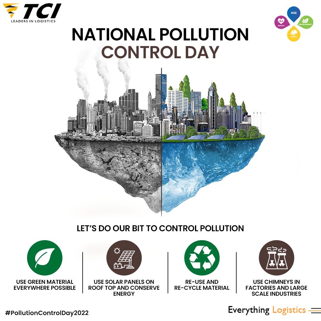TCILGroup's tweet photo. Reduce Reuse Recycle.
This pollution day let's do our best to curb the pollution and make this planet a better place to live.
#pollutionday #TCI #nationalpollutioncontrolday #ESG https://t.co/RqBHI5kk7C