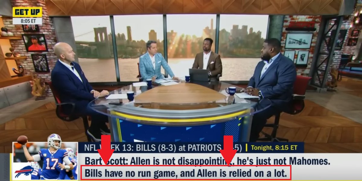 This is what's on ESPN this morning. After last night's game.

Why does anyone watch this network? #BillsMafia