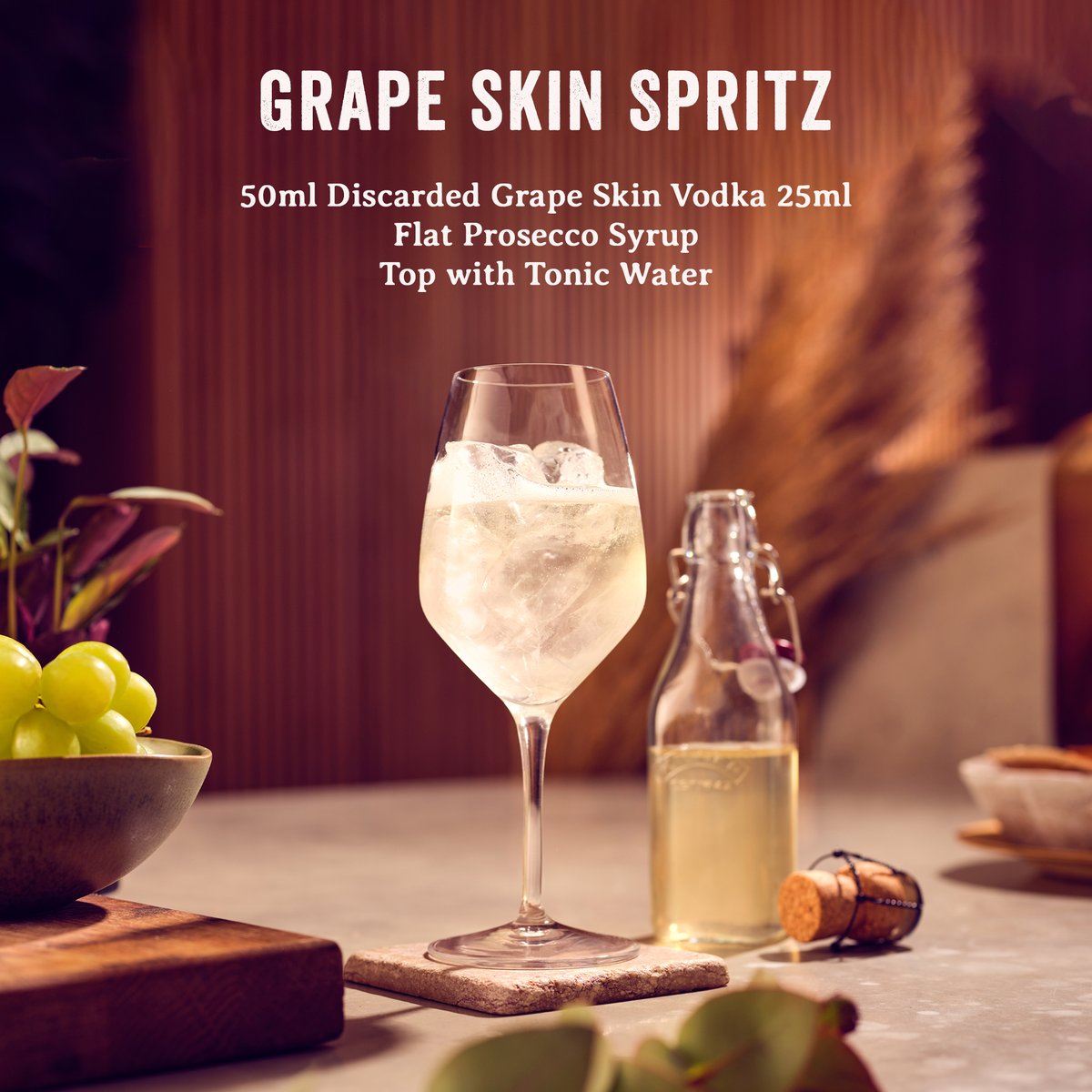The Grape Skin Spritz. The drink for the weather you want.