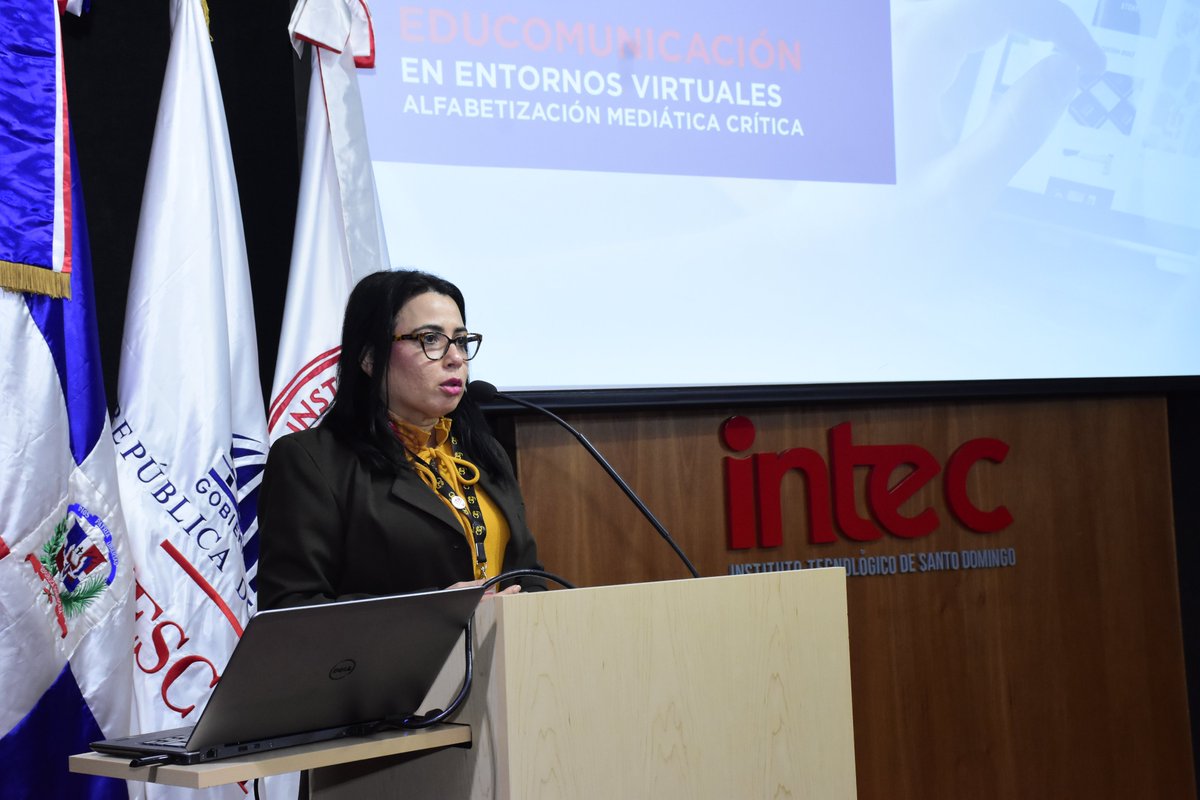 intecrd's tweet photo. Únete al primer Congreso internacional Educomunicación en entornos virtuales:alfabetización mediática crítica RD2022 https://t.co/ROycCCnB2L

Este segundo día inciamos con las palabras de apertura a cargo de la Dra. Dalul Ordehi, decana del Área de Ciencias Sociales y Humanidades https://t.co/A5Ms0bIhcH