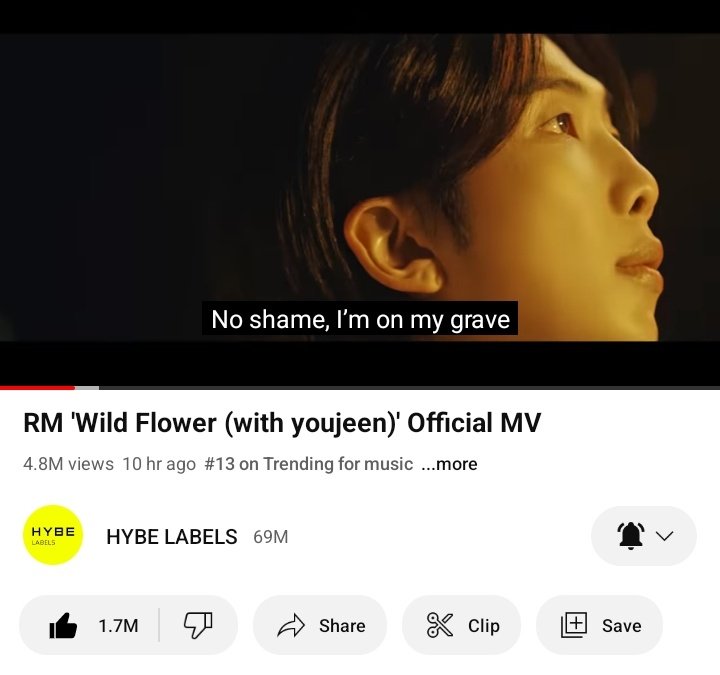 RM_pakistan's tweet photo. 🇵🇰 [Pakistan YouTube Trend]

The official MV of #WildFlower by #RM is currently trending on #13 in the Music Category of the Pakistani YouTube trends💙

Keep streaming: https://t.co/3YvVRv3Cyp https://t.co/43qmEnn9Jc