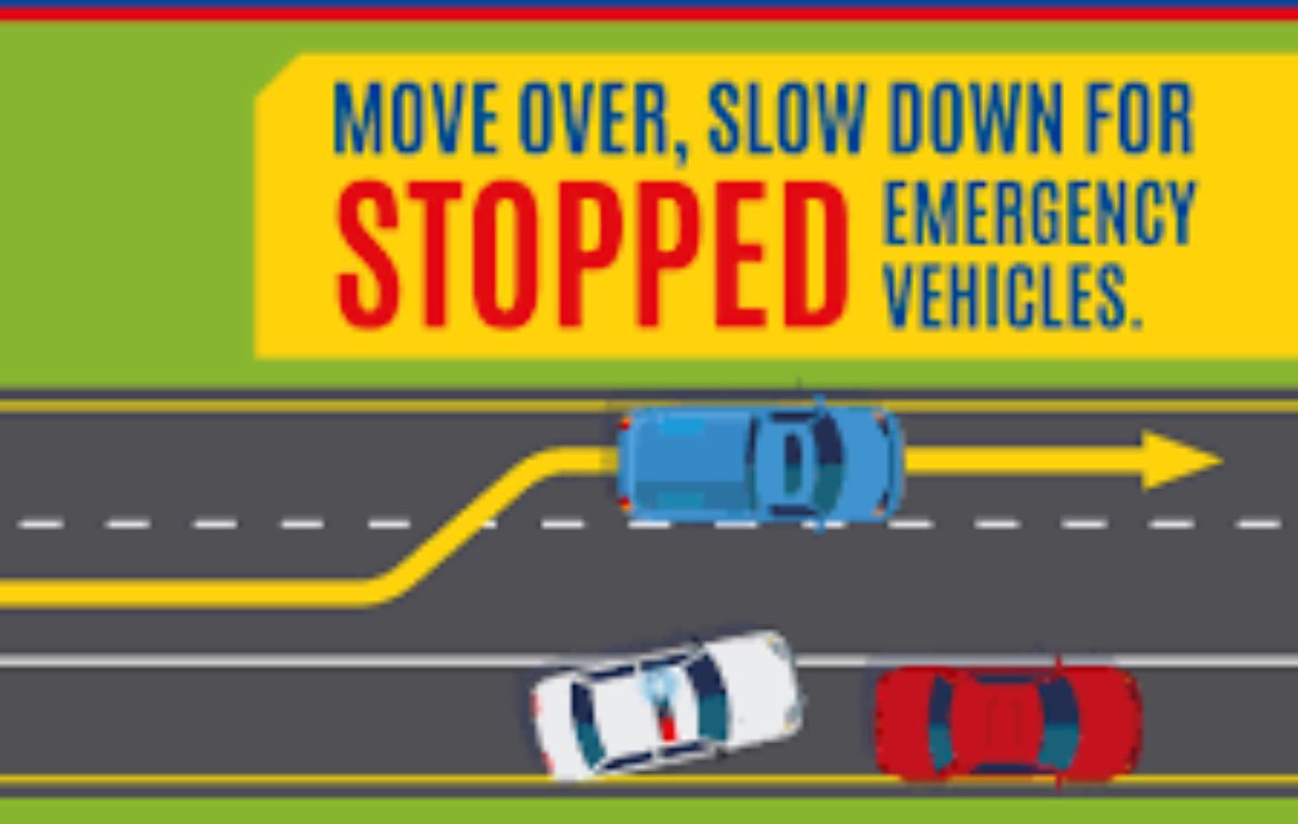 PCPappy's tweet image. The Move Over Law is simple. When an emergency vehicle is stopped on the side of the road with its flashing lights on, drivers must slow down &amp;amp; proceed with caution; make sure it&apos;s safe to proceed, then move over to the left &amp;amp; away from the stopped vehicles
#MoveOver #PappysTips