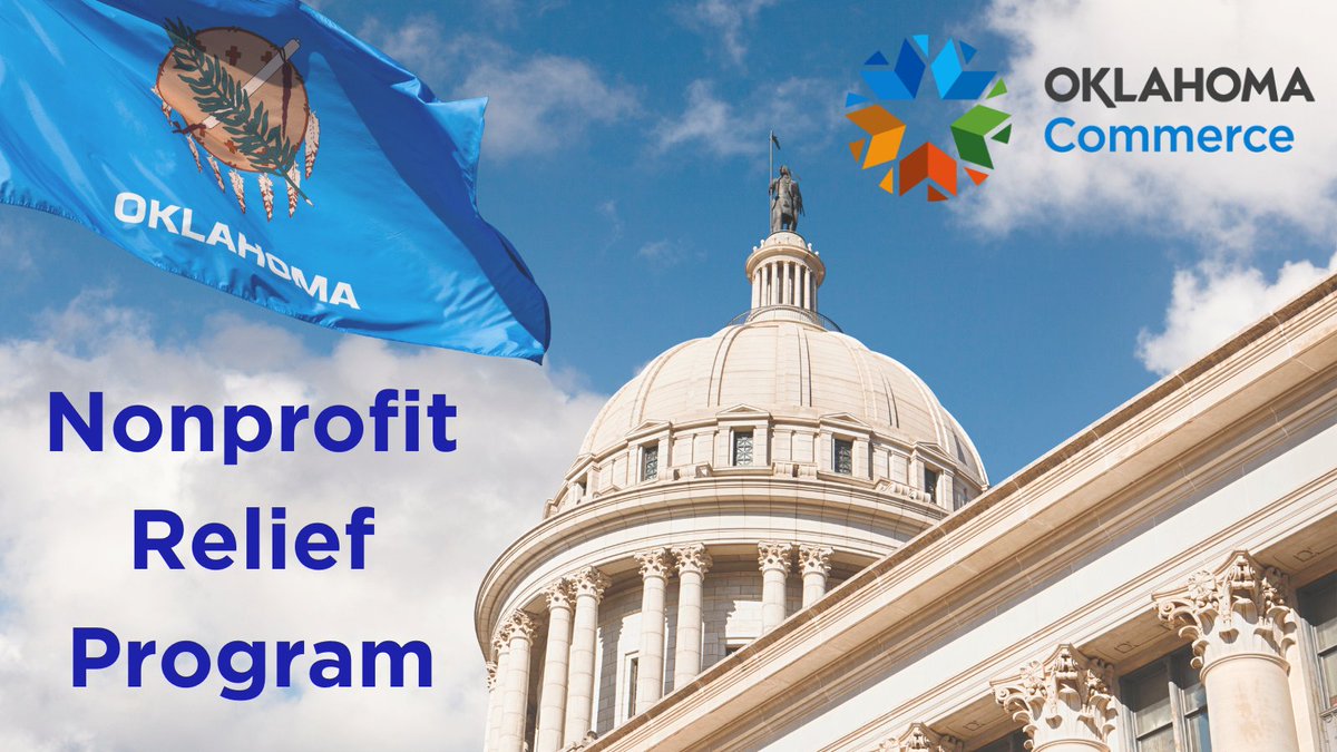 Oklahoma Center for Nonprofits (@okcnp) on Twitter photo The $25 million Oklahoma Nonprofit Relief Program is now available to nonprofits who meet the qualifications and apply by the deadline of 5:00pm, Thursday, December 15. Learn more at okcommerce.gov/arpa/
Technology support provided by <a href="/InasmuchFdn/">Inasmuch Foundation</a>. The $25 million Oklahoma Nonprofit Relief Program is now available to nonprofits who meet the qualifications and apply by the deadline of 5:00pm, Thursday, December 15. Learn more at okcommerce.gov/arpa/
Technology support provided by <a href="/InasmuchFdn/">Inasmuch Foundation</a>.