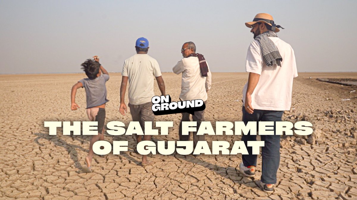 UFbySamdishh's tweet photo. We went to the little Rann of Kutch in Gujarat and witnessed the way the Agariya tribe cultivate salt in harsh conditions. 

Watch the video to know more!
https://t.co/xDSq3ZBfJk

#unfilteredbysamdish #samdishbhatia #onground #saltfarming #agariyatribe #GujratElection2022 https://t.co/FcwDbM5dqH