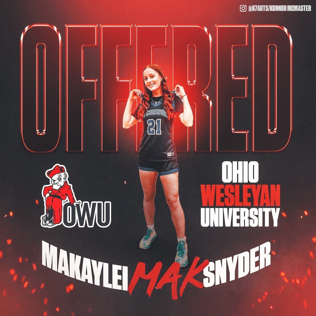 Congratulations to Mak Snyder (2023) on her offer from Ohio Wesleyan University!!! 

<a href="/MakayleiS/">Makaylei Snyder</a> | <a href="/OWU_WBB/">Ohio Wesleyan WBB</a> 

#EagleNation #WeareOC