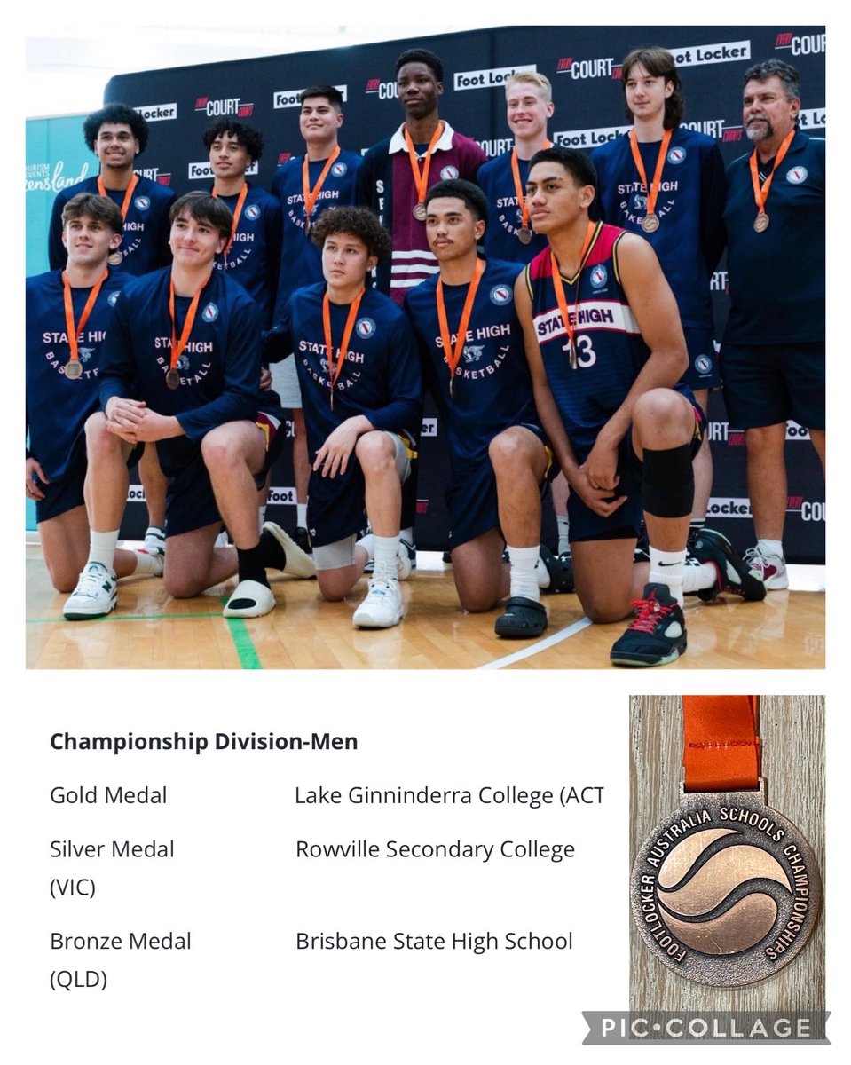 NicolaE54354138's tweet photo. Awesome effort ⁦⁦@jamesellisbb⁩ and Brisbane State High School teammates in taking home the bronze today in the Championship Division of the Australian Schools National Championship - it is an outstanding accomplishment. https://t.co/IBXza6Pkq4
