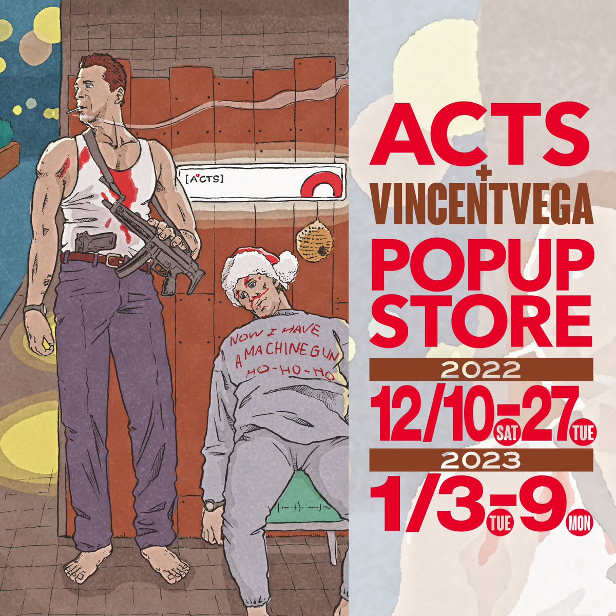 acts97com's tweet photo. あと1週間で開催です。待ちきれないけど我慢します。限定アイテムなどは随時、解禁しますので引き続きご覧下さい。#ビンセントベガ
#acts97 #中目黒 #タランティーノ https://t.co/zIErtuADBg
